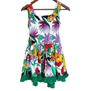 Vintage Philly California Open Back Sleeveless Floral Dress